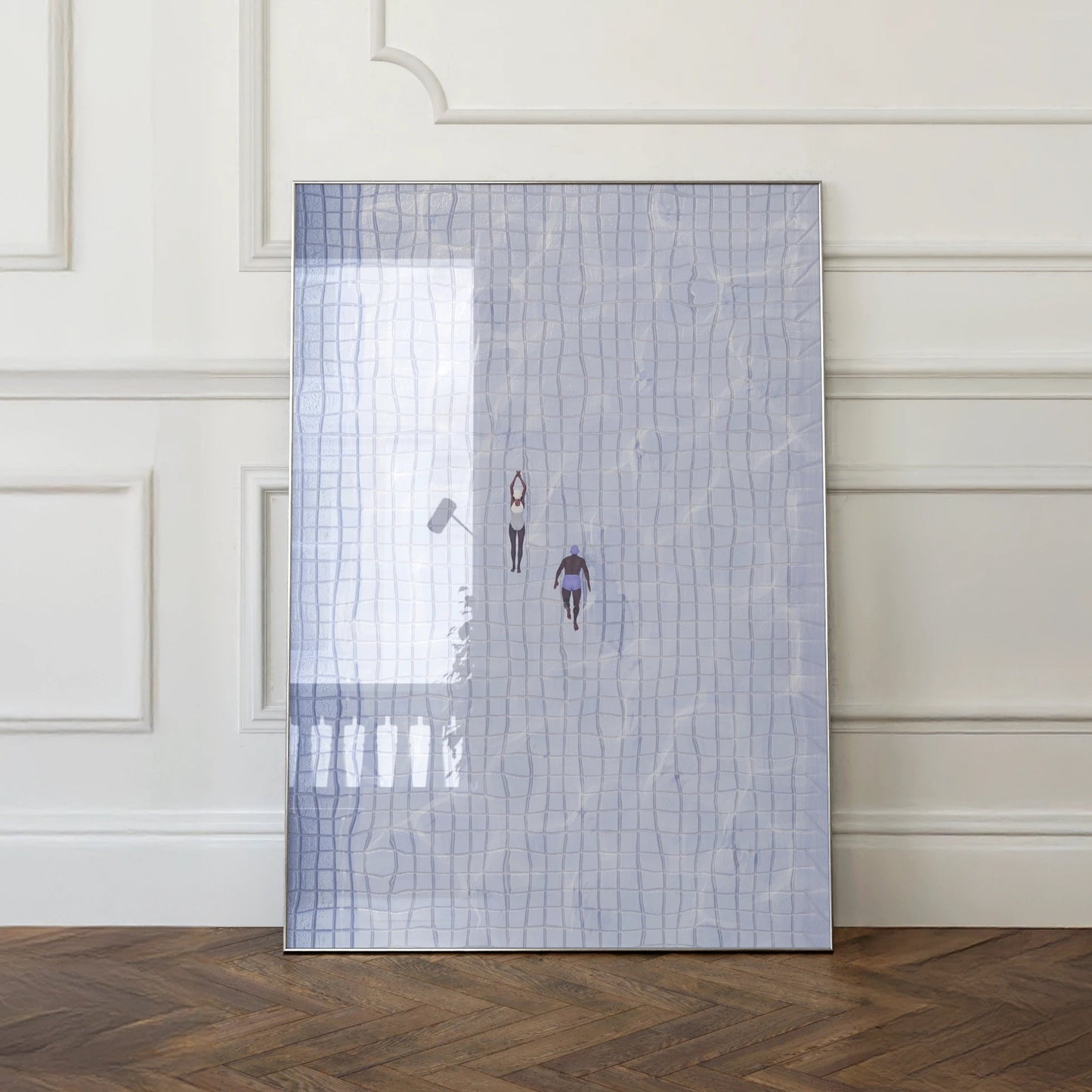 2 people swimming in blue pool - Mooon Gallery