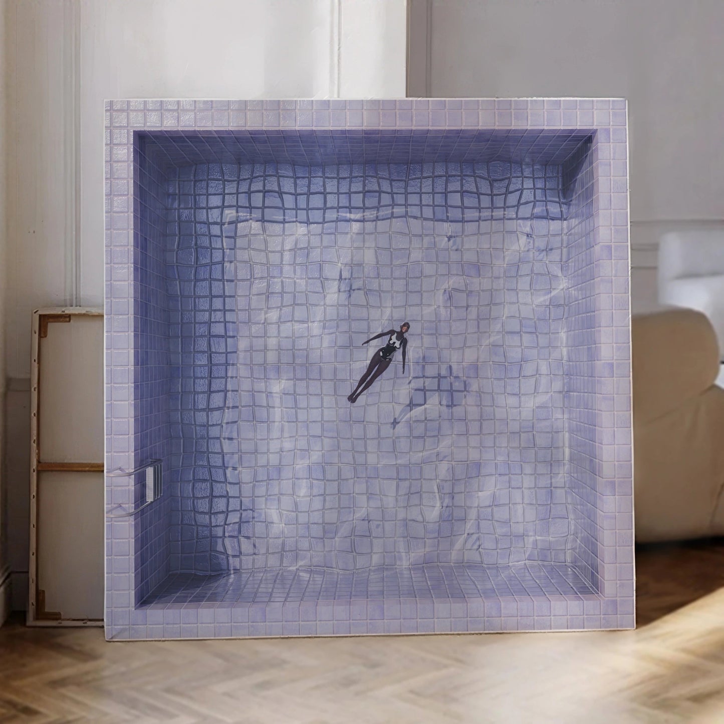 women in purple pool - Mooon Gallery