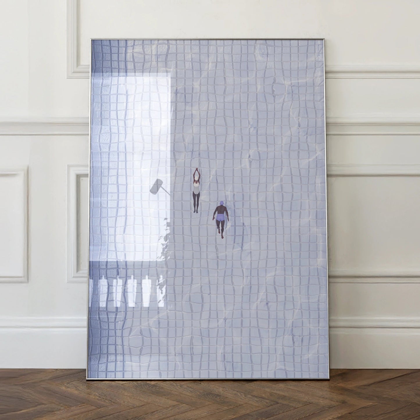 2 people swimming in blue pool - Mooon Gallery