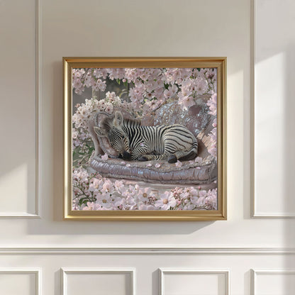 Baby Zebra, Square, Wall Art