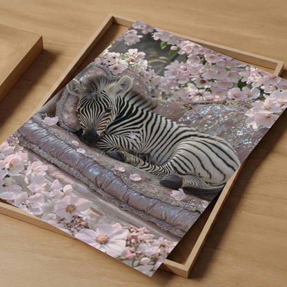 Baby Zebra, Vertical, Art Print