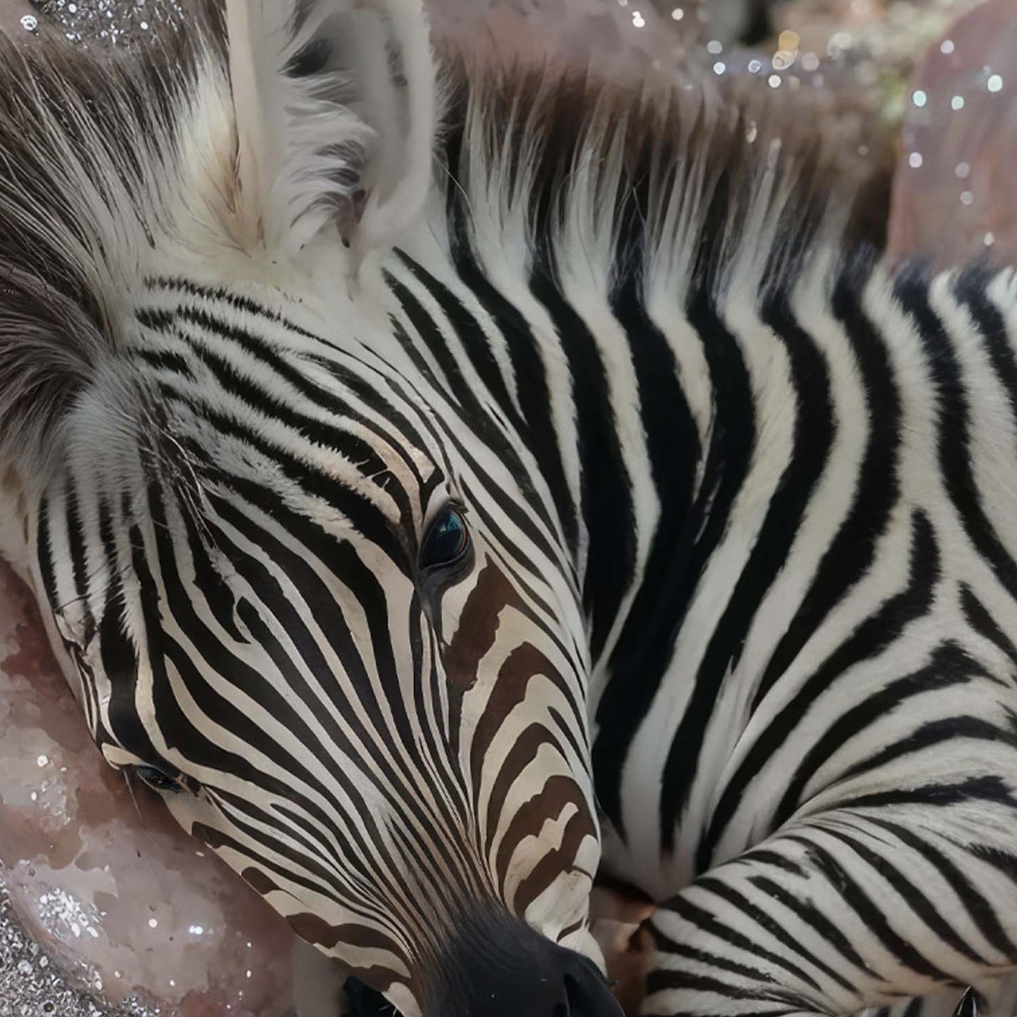 Extreme Close Up Detail Of Baby Zebra