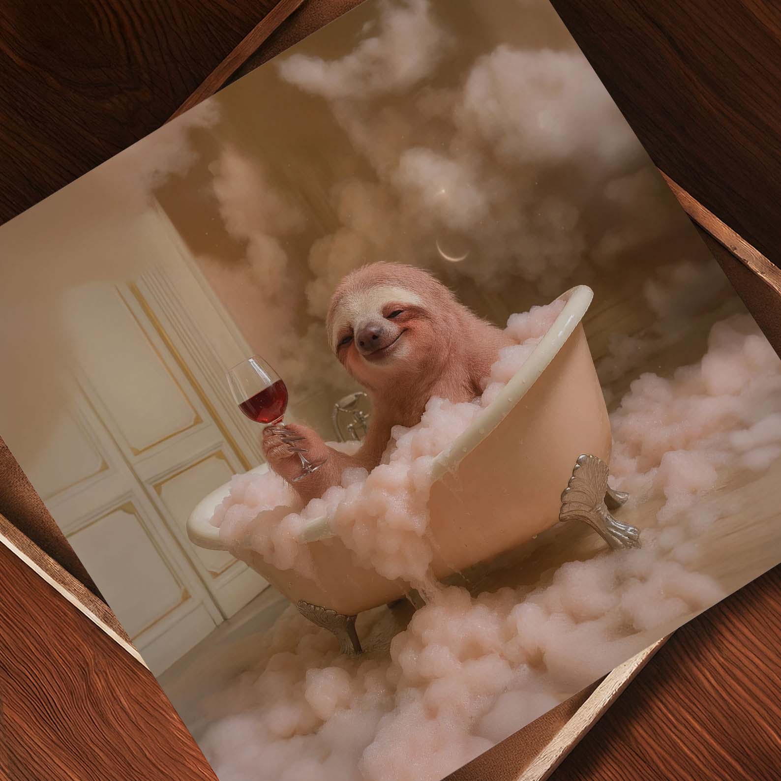 Bath Time III, Square, Art Print