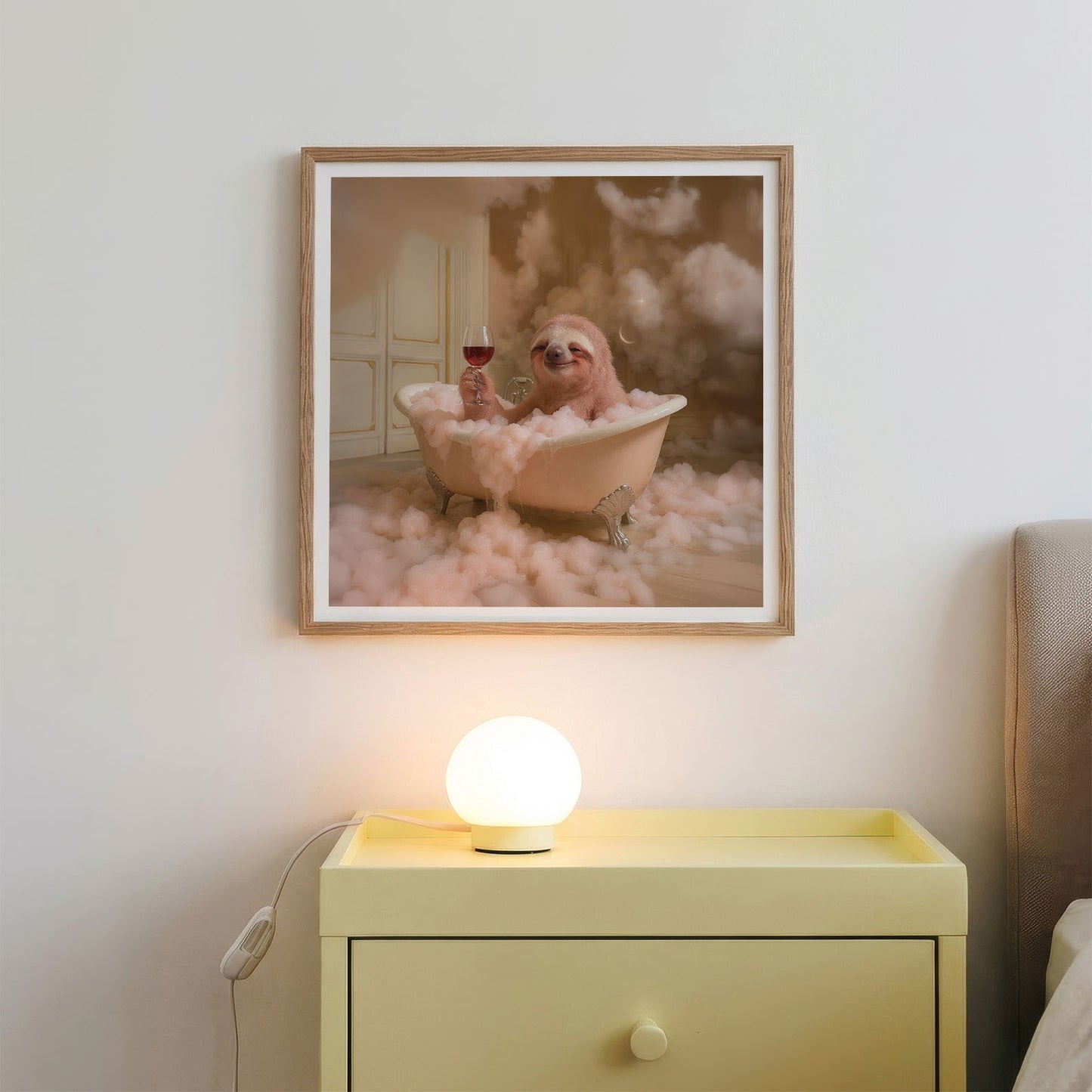 Bath Time III, Square, Framed Art