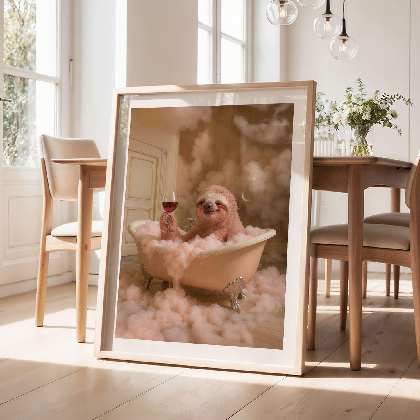 Bath Time III, Vertical, Framed Art