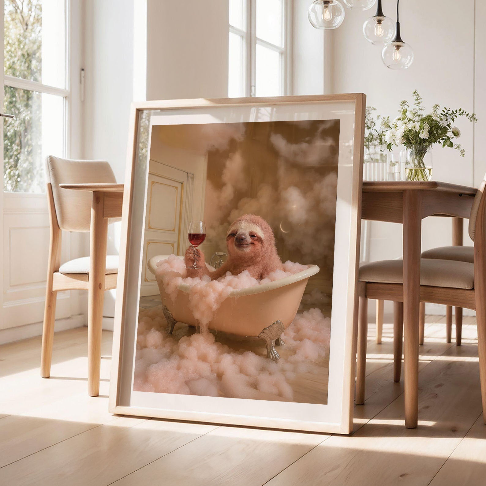 Bath Time III, Vertical, Framed Art