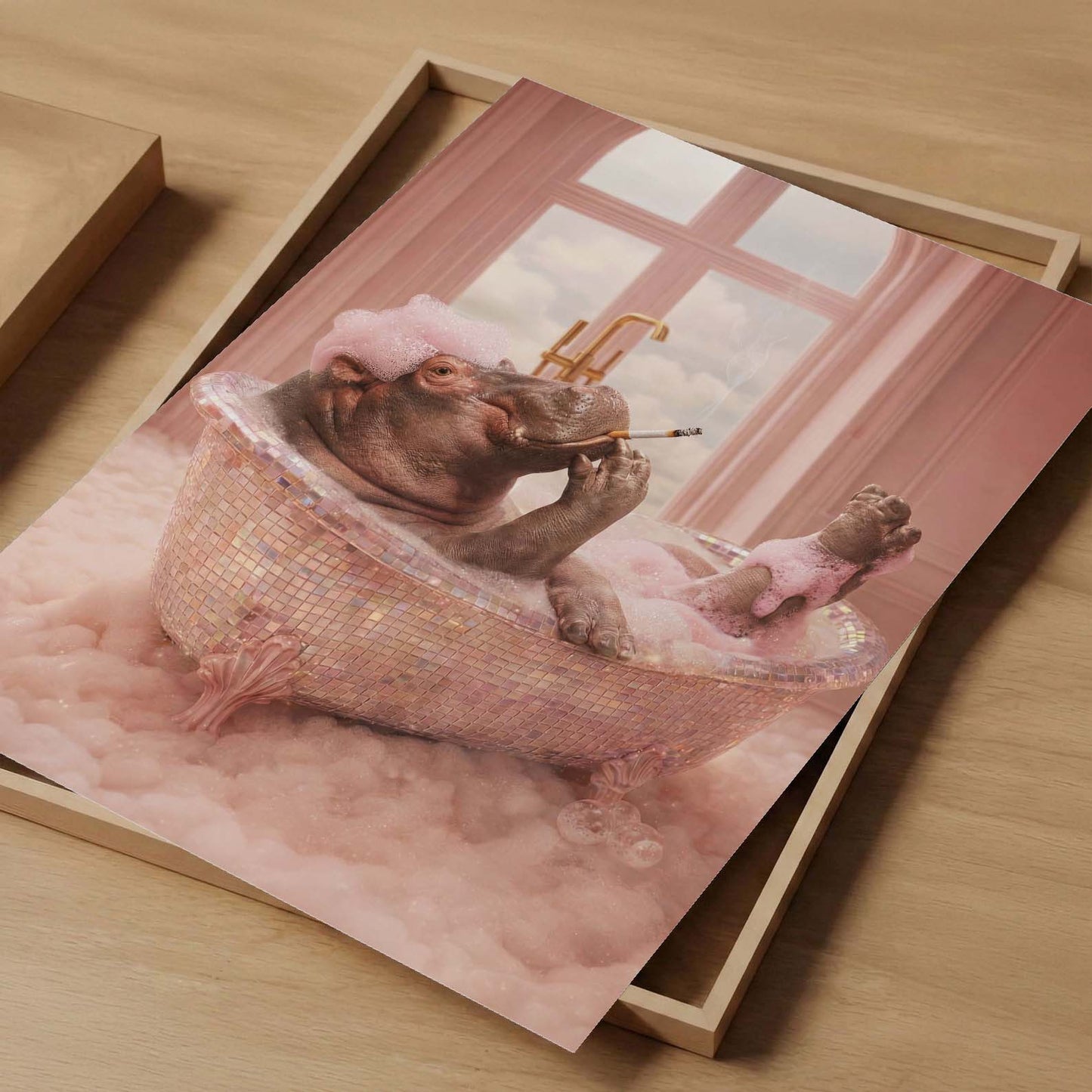 Bath Time II, Vertical, Art Print