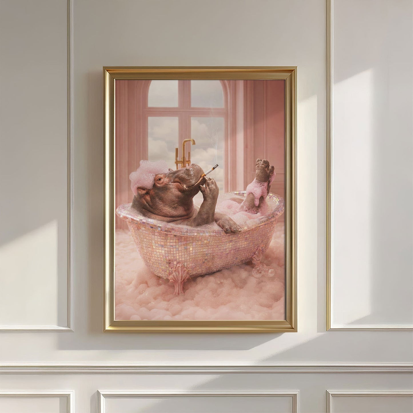 Bath Time II, Vertical, Wall Art
