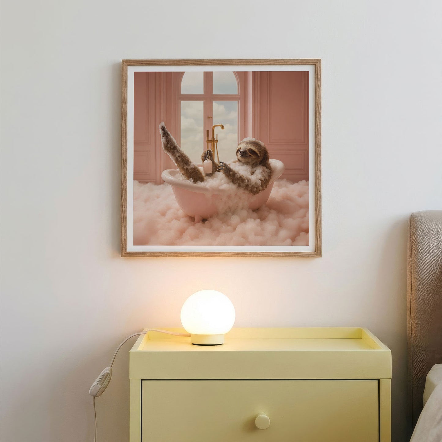 Bath Time IV, Square, Framed Art