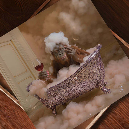 Bath Time I, Square, Art Print