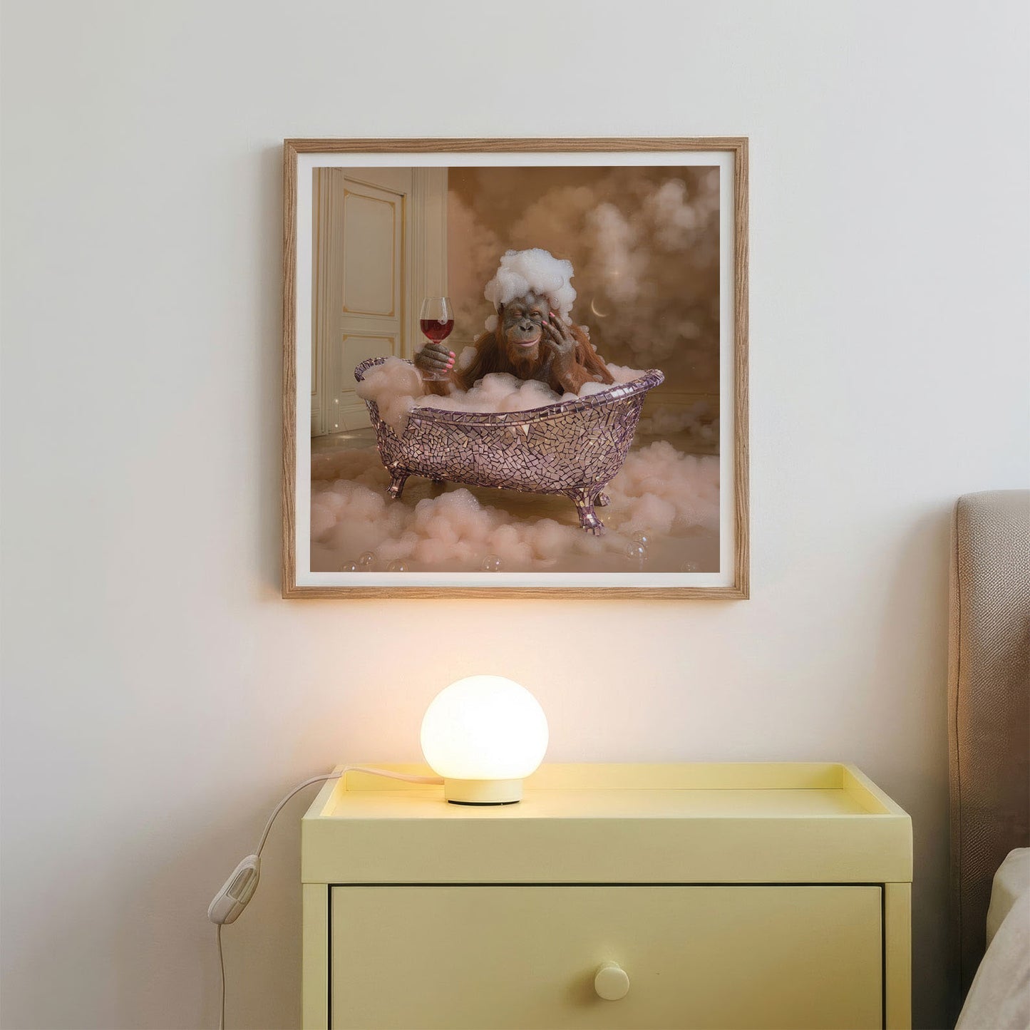 Bath Time I, Square, Framed Art