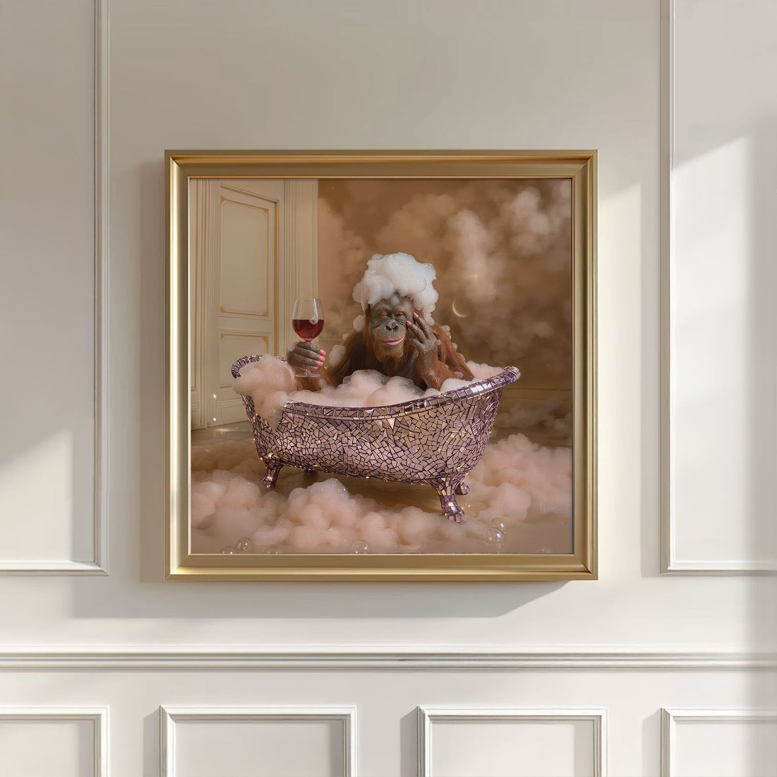 Bath Time I, Square, Wall Art