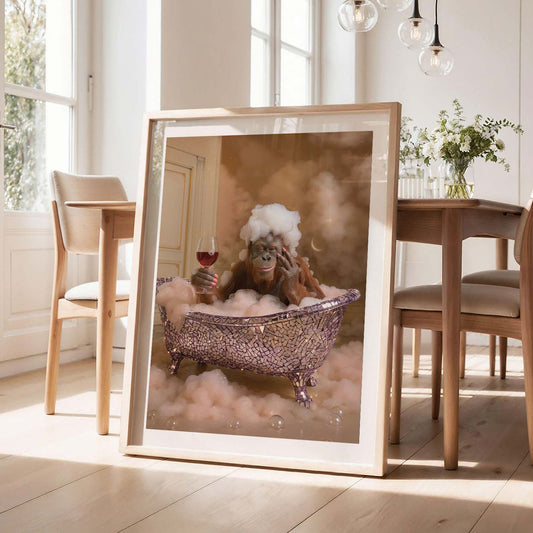 Bath Time I, Vertical, Framed Art