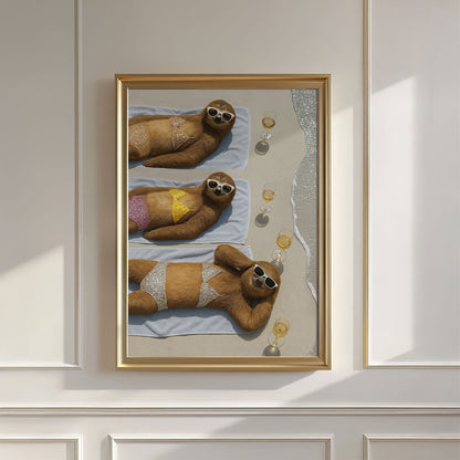 Beach Day, Vertical, Wall Art