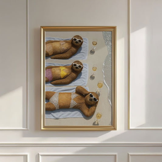 Beach Day, Vertical, Wall Art