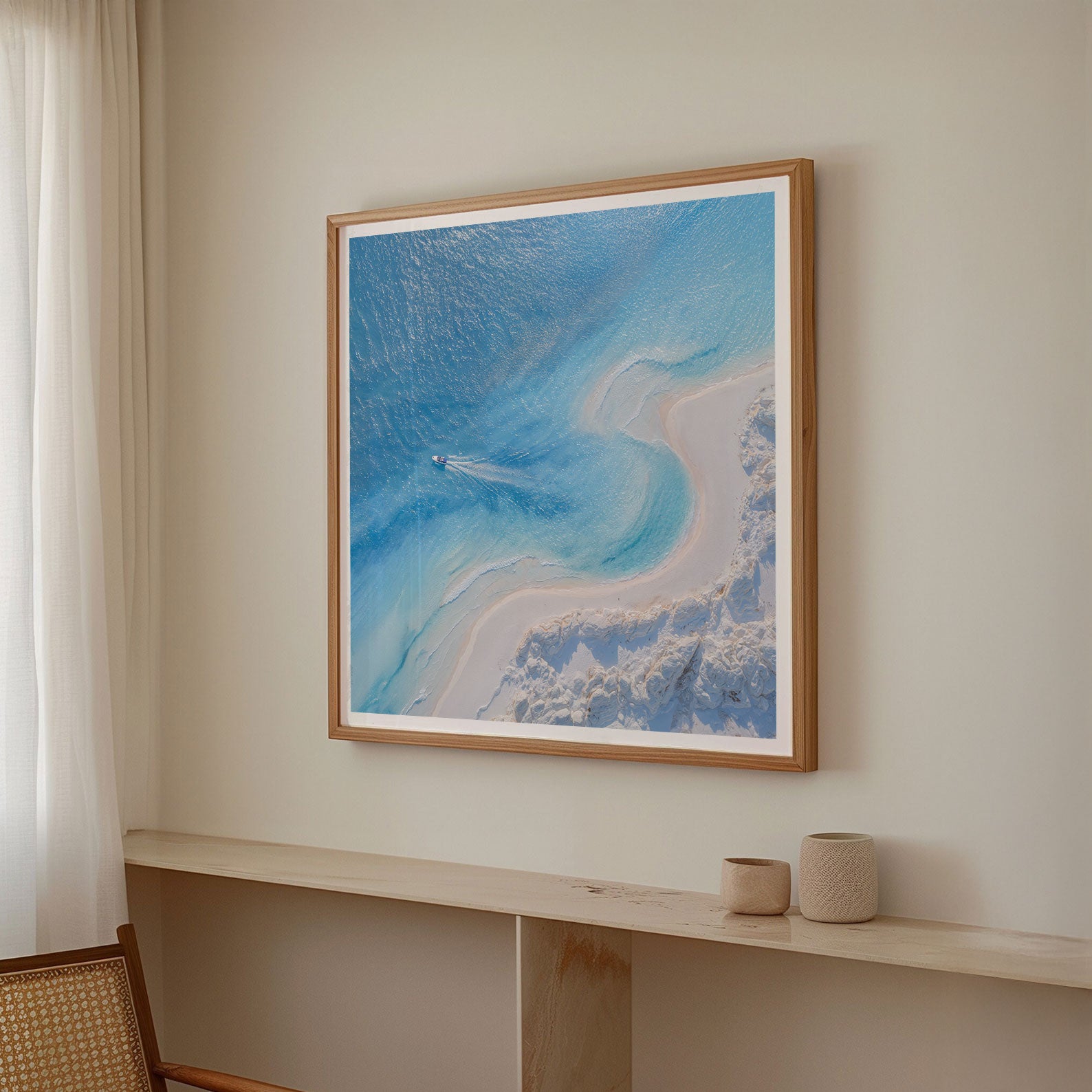 Beach Paradise I, Square, Framed Art