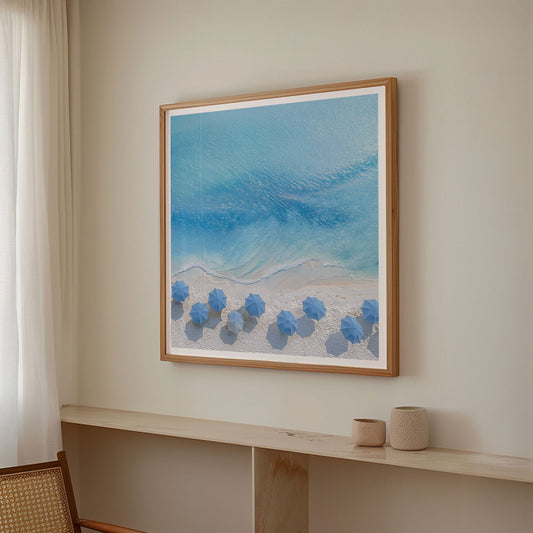 Beach Paradise, Square, Framed Art