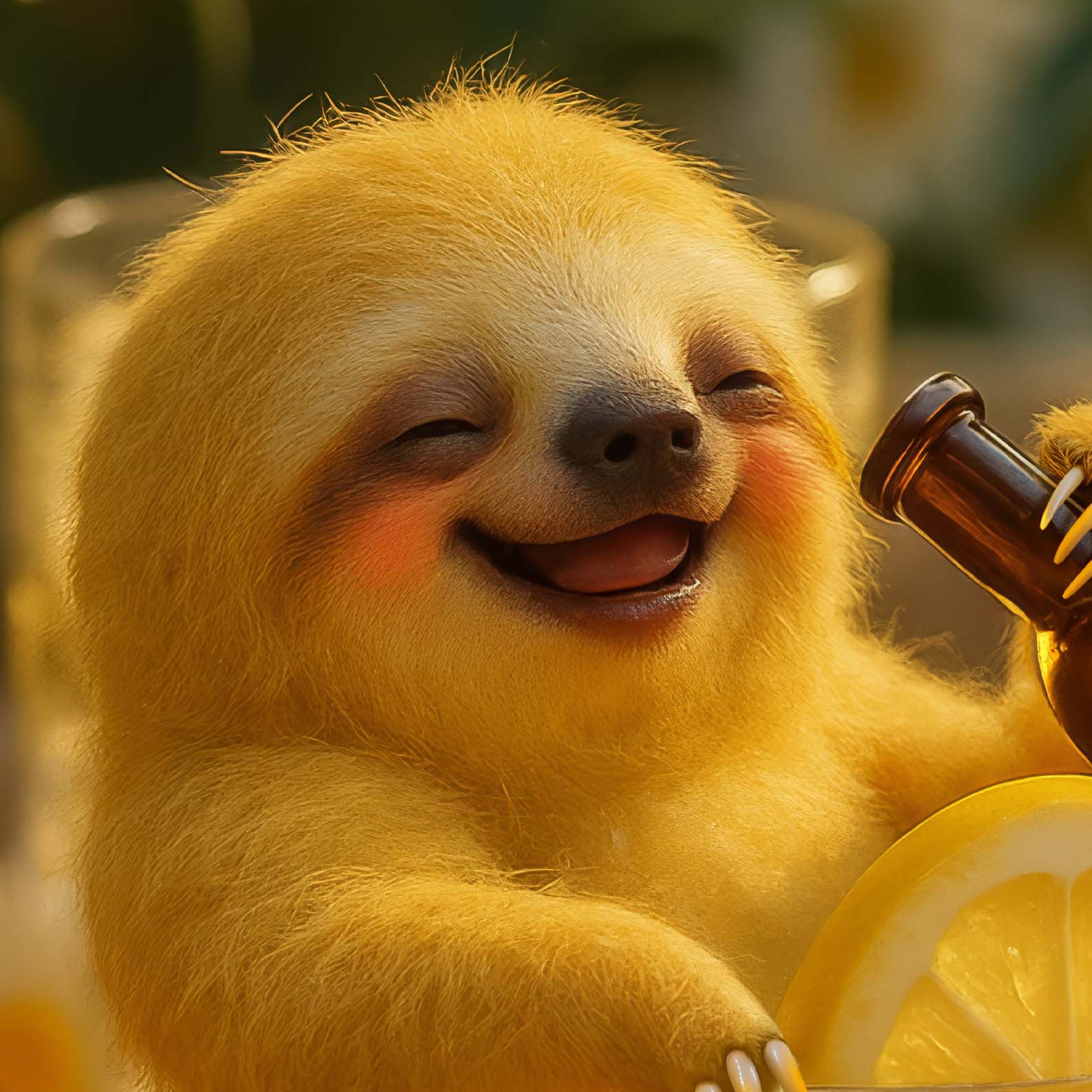 Extreme Close Up Detail Of Beer Time