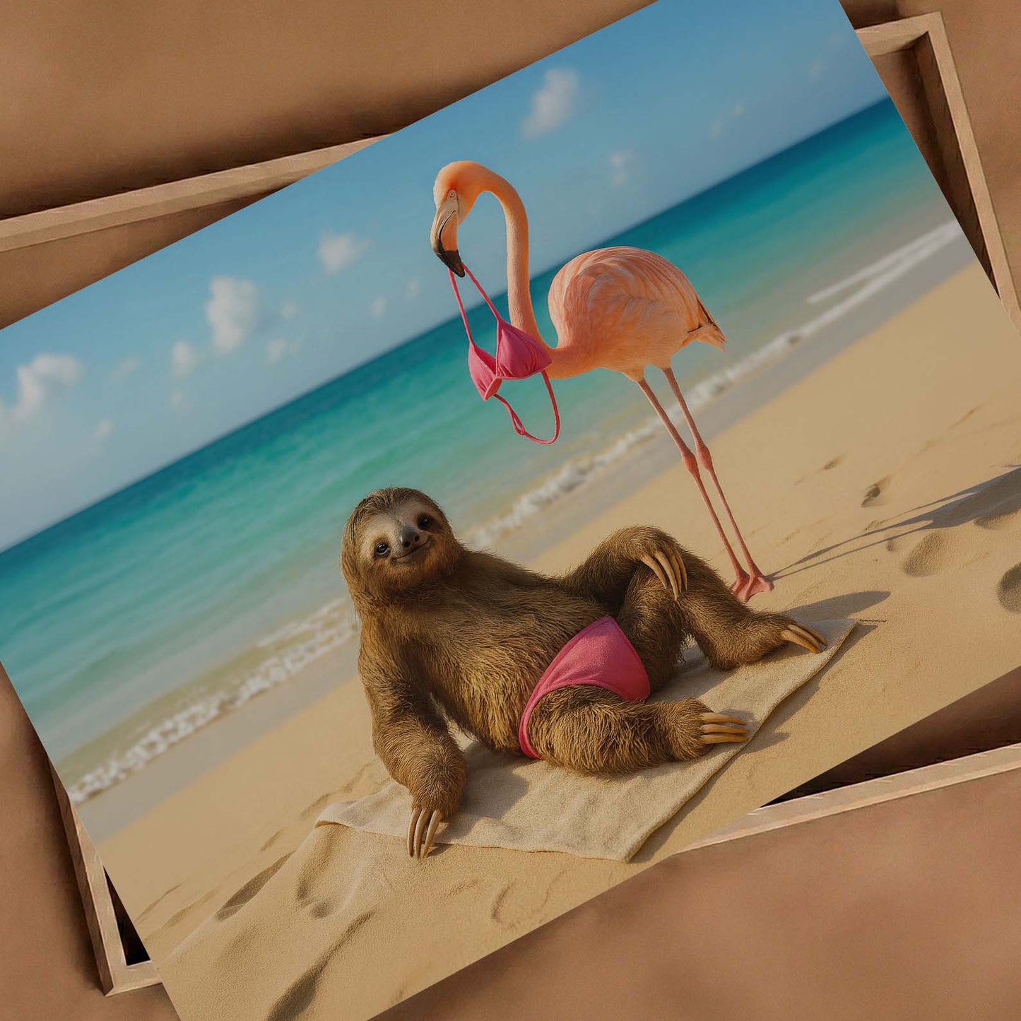 Bikini Heist, Horizontal, Art Print