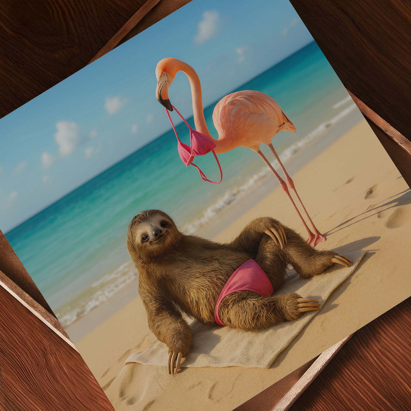 Bikini Heist, Square, Art Print