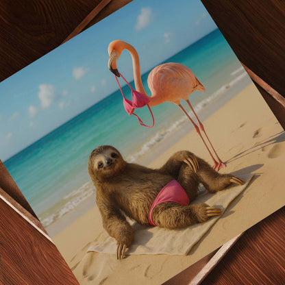 Bikini Heist, Square, Art Print