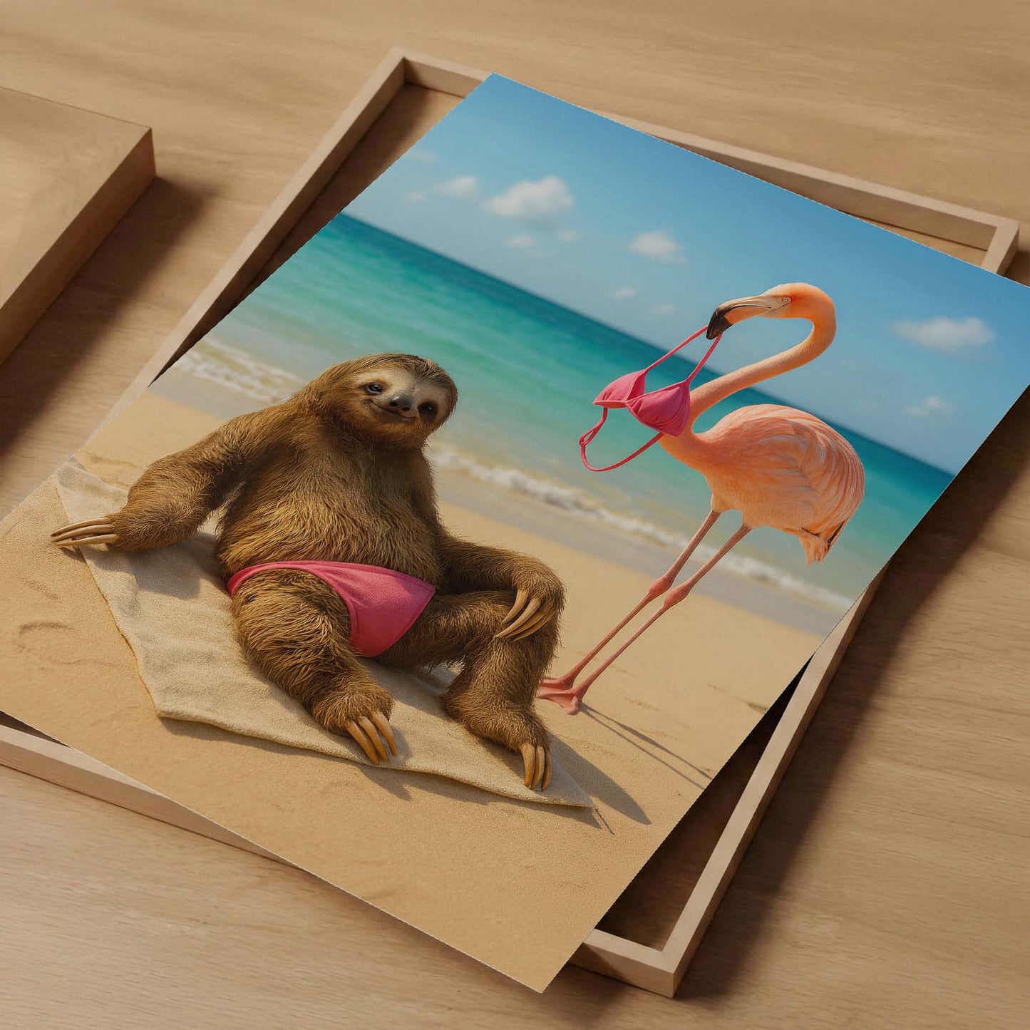 Bikini Heist, Vertical, Art Print