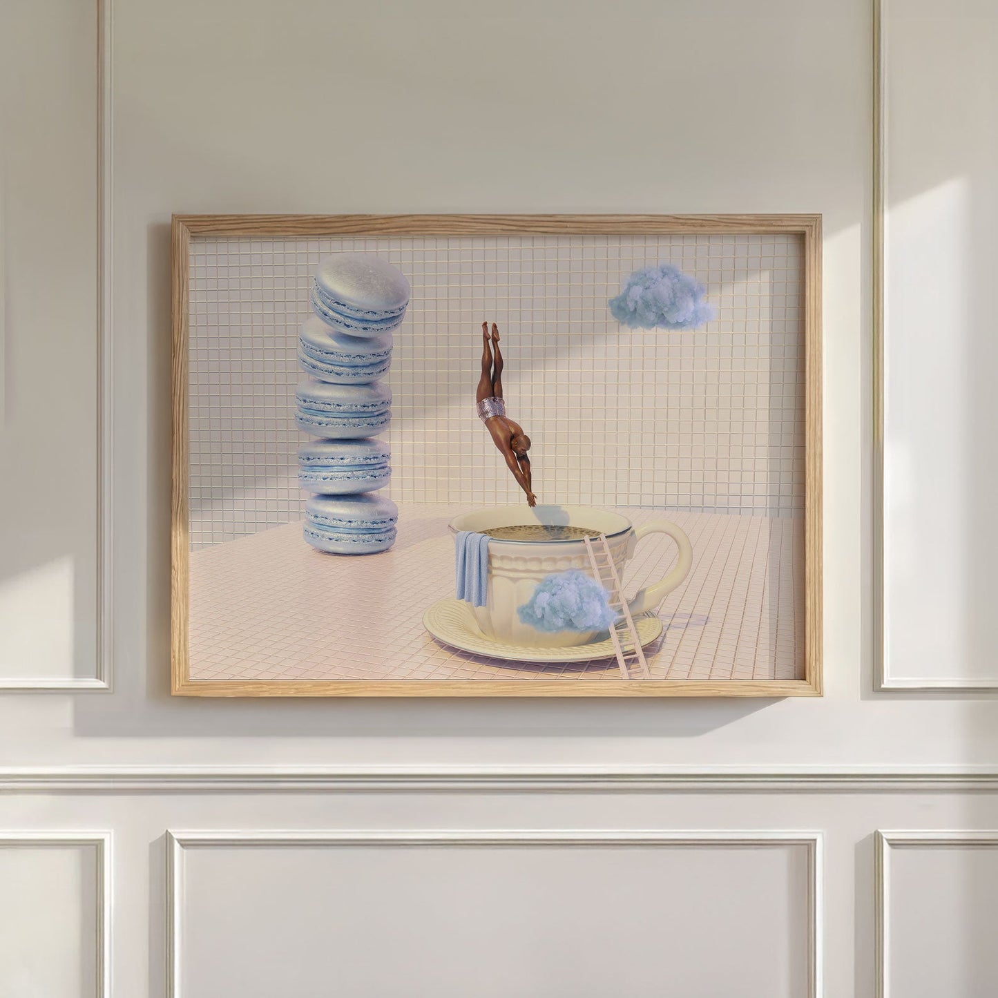 Blue Cloud Dive, Horizontal, Wall Art