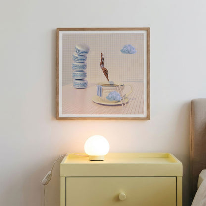 Blue Cloud Dive, Square, Framed Art