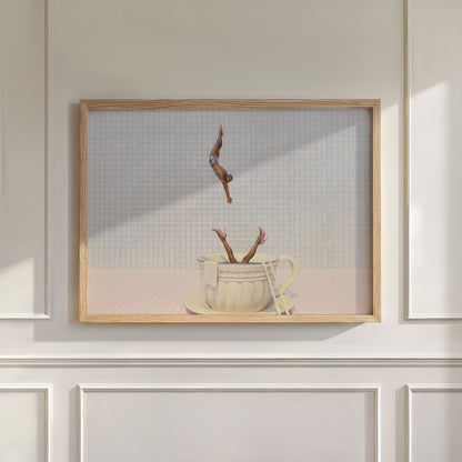 Blue High Dive, Horizontal, Wall Art