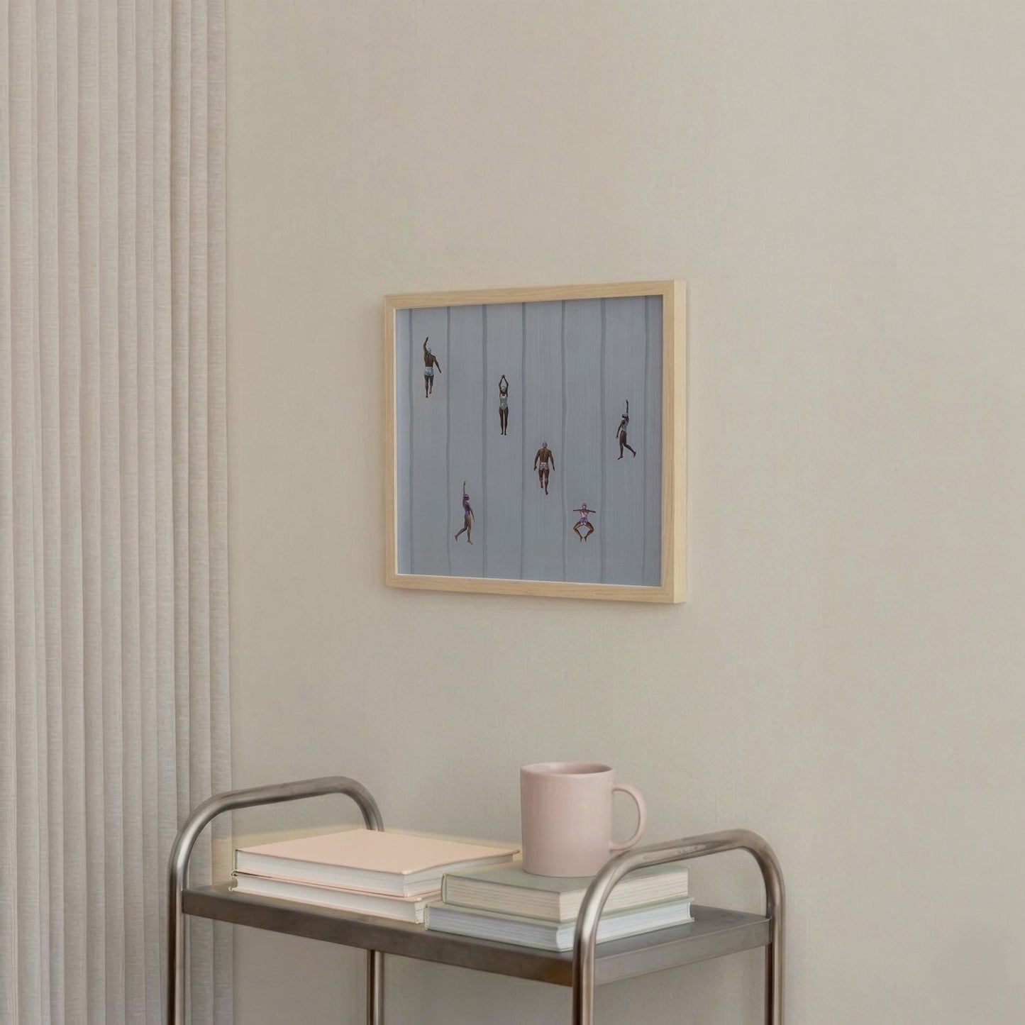 Blue Summer, Square, Framed Art