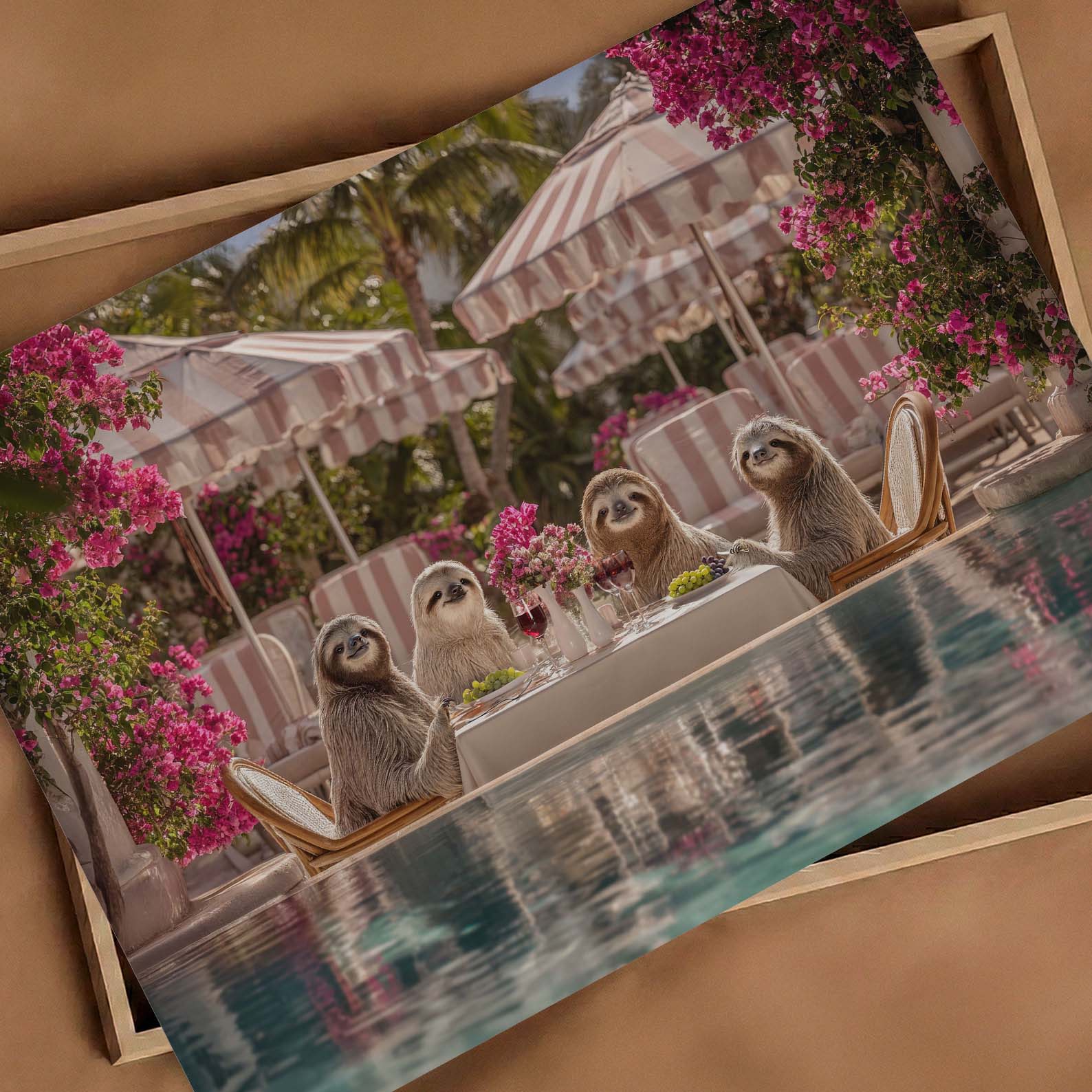Brunch In Bali Resort, Horizontal, Art Print
