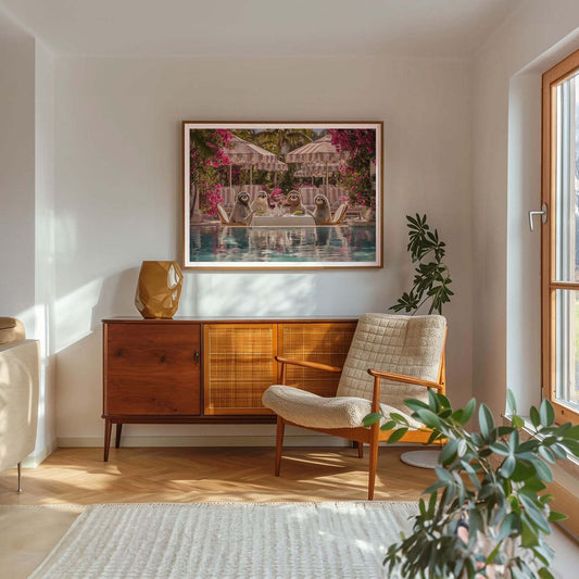 Brunch In Bali Resort, Horizontal, Framed Art