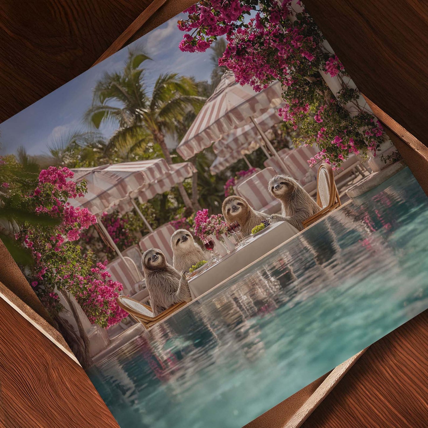 Brunch In Bali Resort, Square, Art Print