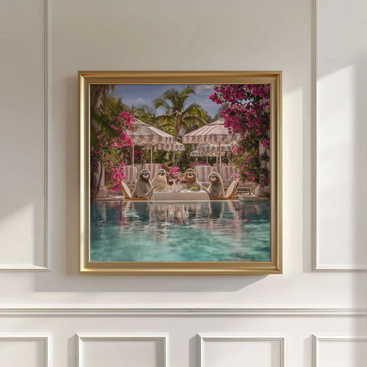 Brunch In Bali Resort, Square, Wall Art