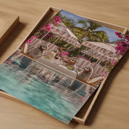 Brunch In Bali Resort, Vertical, Art Print