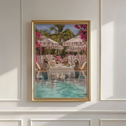 Brunch In Bali Resort, Vertical, Wall Art