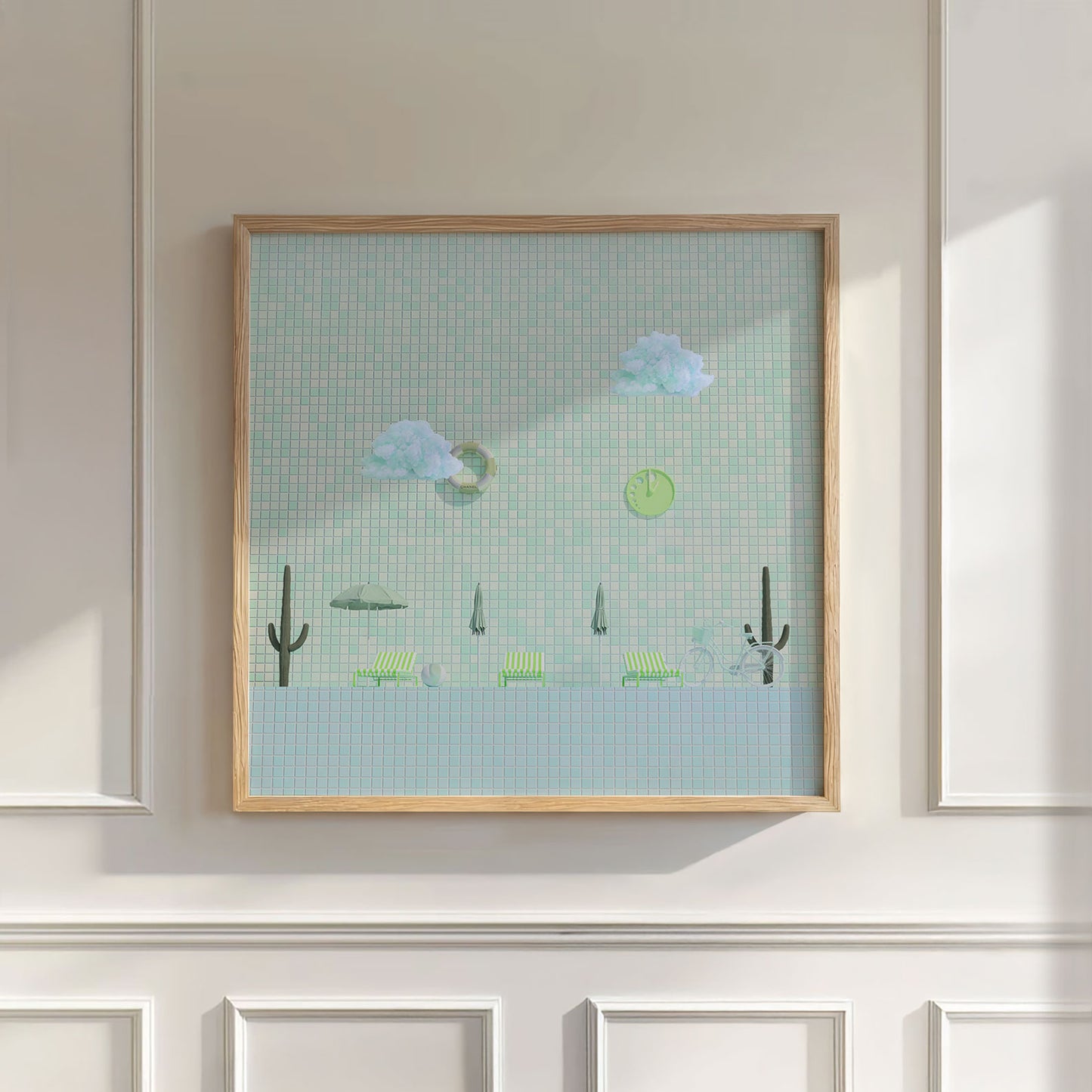 Cactus Poolside, Square