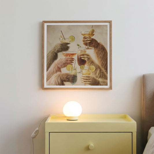 Cheers I, Square, Framed Art