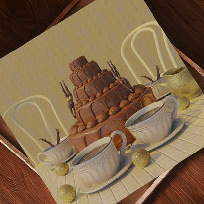 Chocolate Dive, Square, Art Print