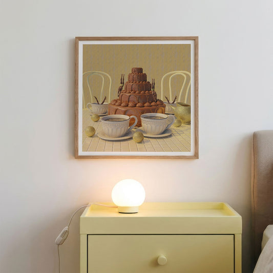 Chocolate Dive, Square, Framed Art