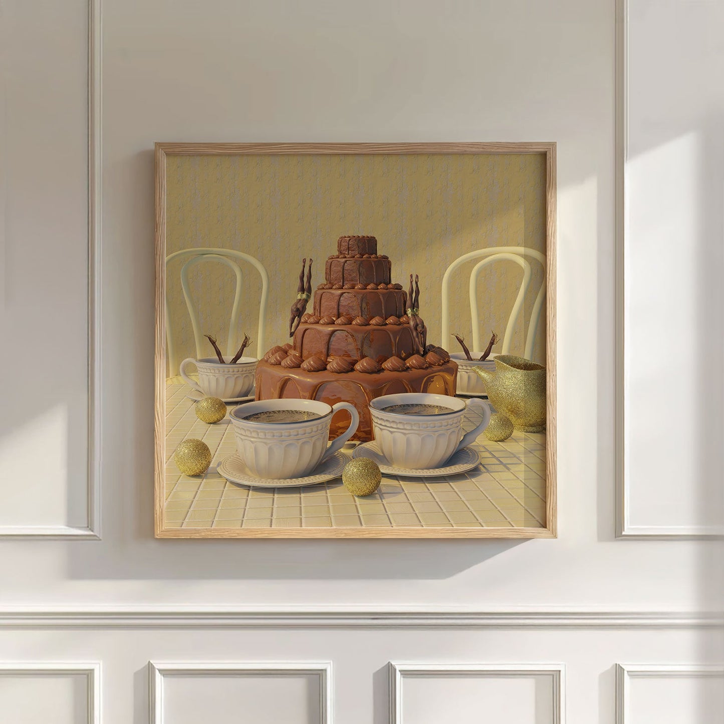 Chocolate Dive, Square, Wall Art