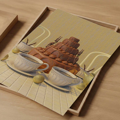 Chocolate Dive, Vertical, Art Print