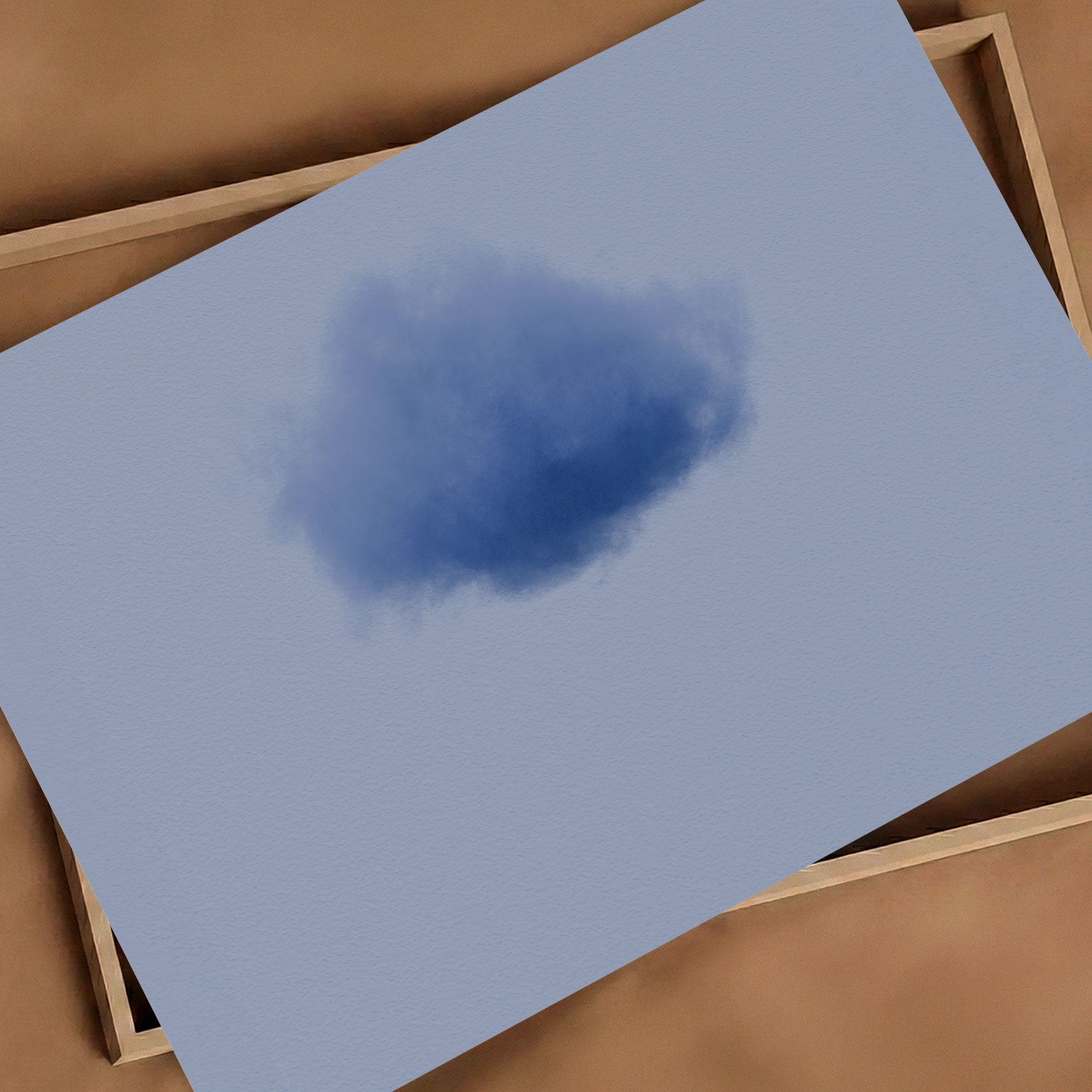 Art Print Showcase Of Colorful Cloud · Blue, Horizontal