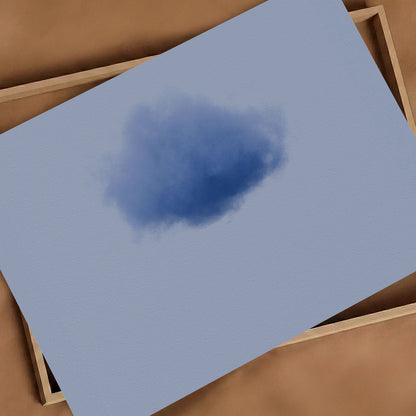 Art Print Showcase Of Colorful Cloud · Blue, Horizontal