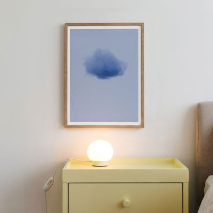 Framed Wall Art Of Colorful Cloud · Blue, Vertical