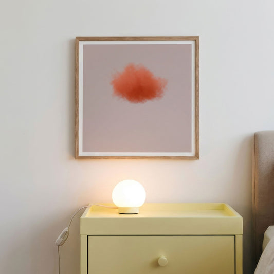 Framed Wall Art Of Colorful Cloud · Burnt Orange, Square