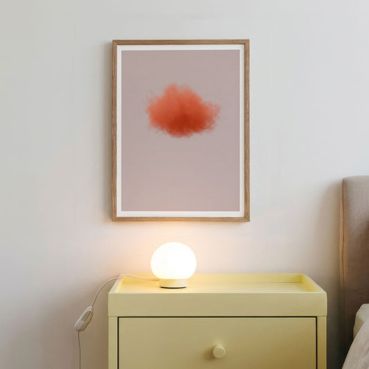 Framed Wall Art Of Colorful Cloud · Burnt Orange, Vertical