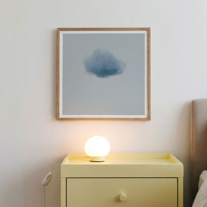 Framed Wall Art Of Colorful Cloud · Dusty Blue, Square
