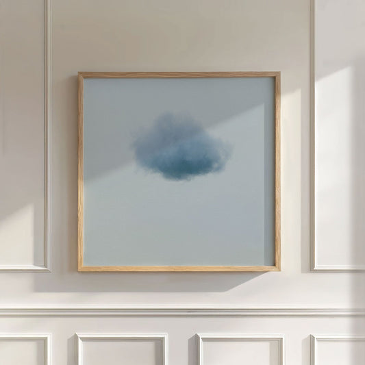 Colorful Cloud · Dusty Blue, Wall Art, Square