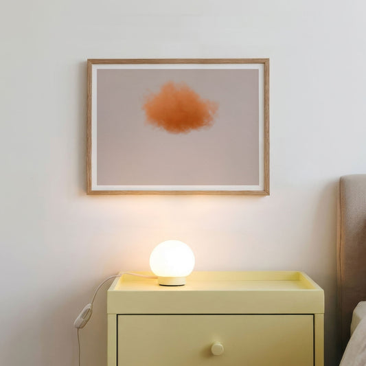 Framed Wall Art Of Colorful Cloud · Orange, Horizontal